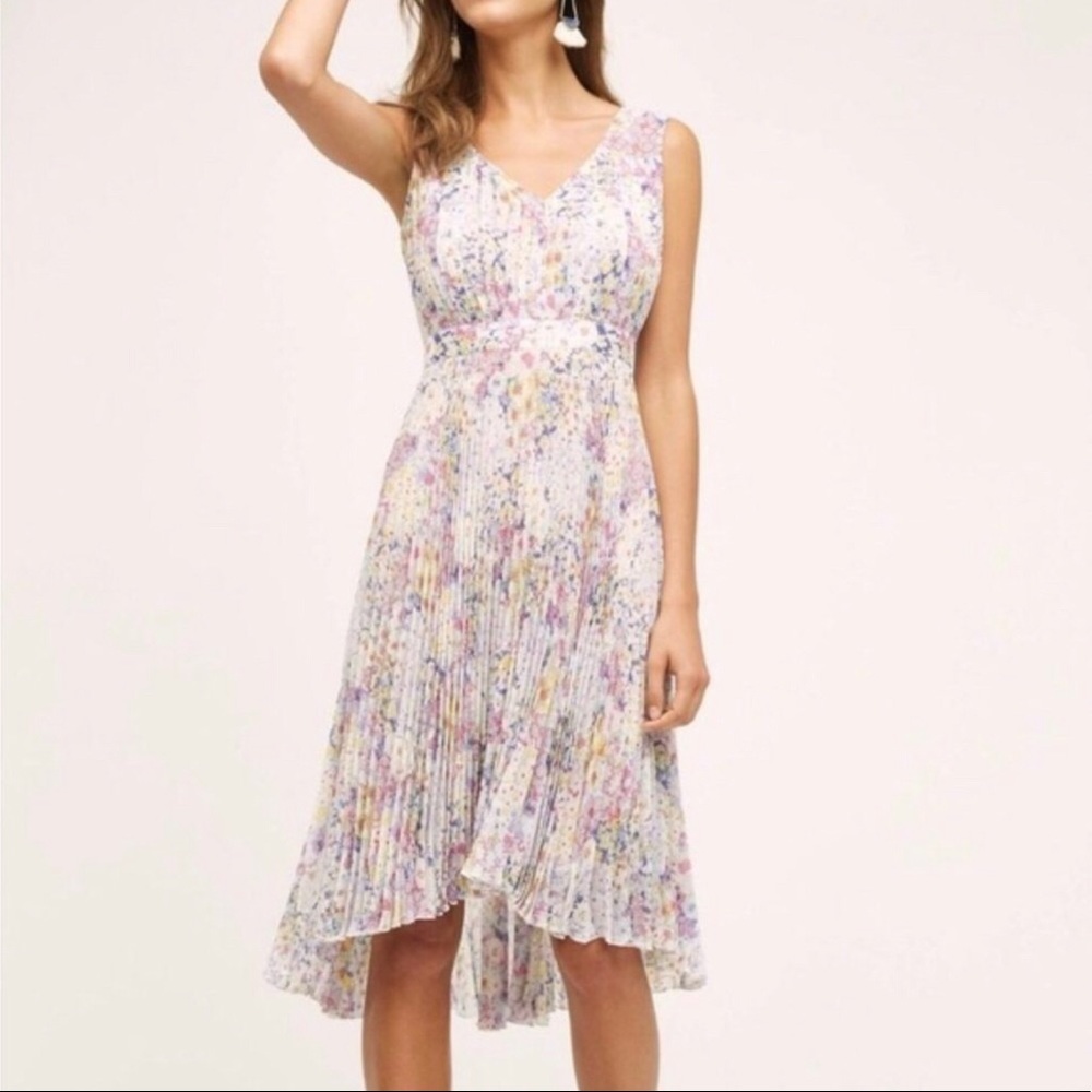 {Anthropologie} Plenty Tracy Reese Evanthe Pleated Dress 0